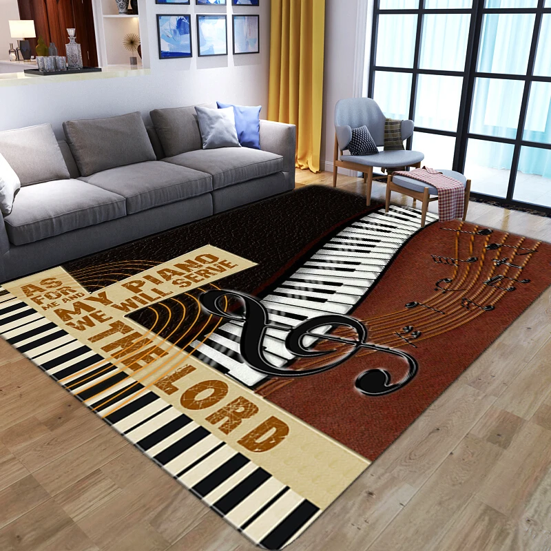 

Classical Piano Floor Carpet Home Decor Bedroom Living Room Children Playing Carpet Children's Doormat