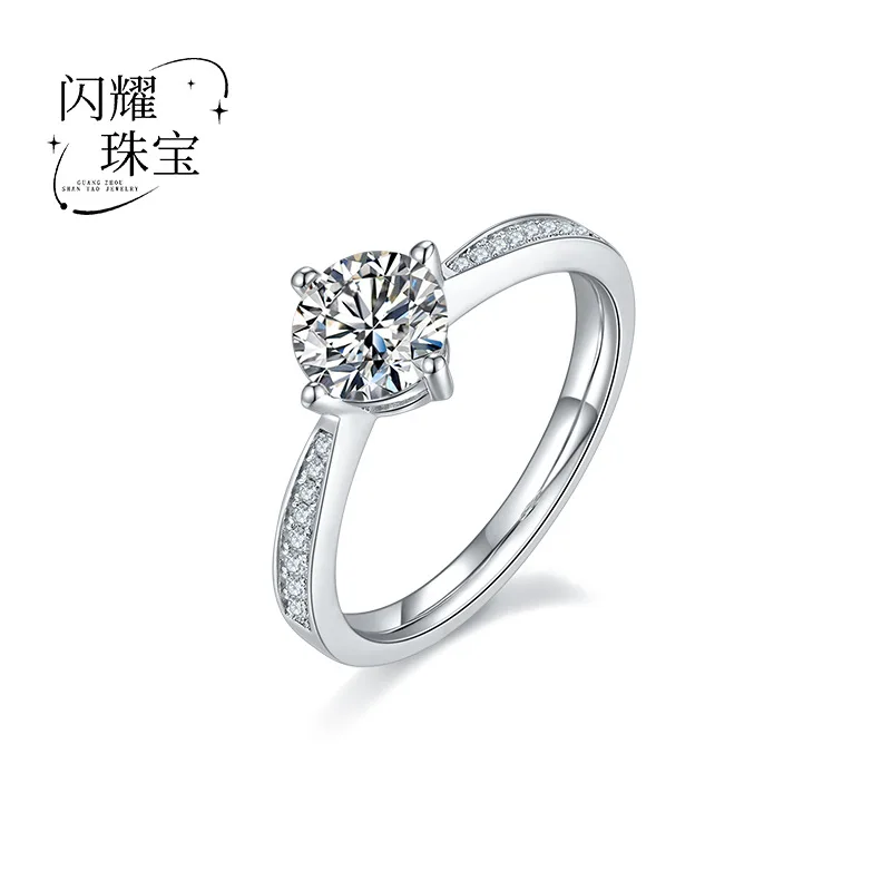 

Женское кольцо из серебра 925 пробы с бриллиантами, 1 карат