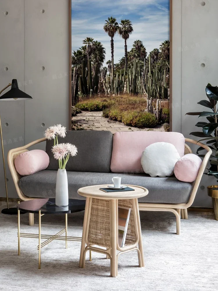 Двойной диван из Индонезии сочетание чайного столика для отдыха комнаты