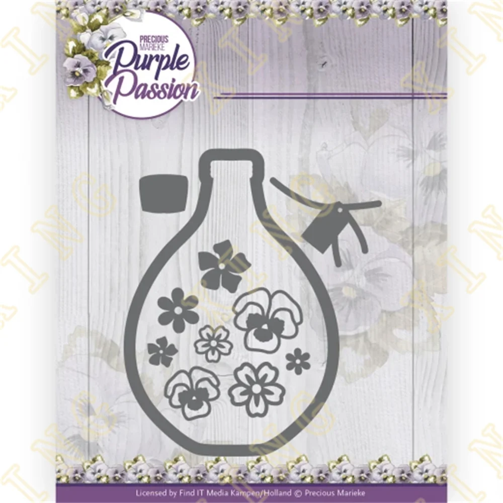 

Vase with Pansies New Metal Cutting Dies Scrapbook Diary Decoration Stencil Embossing Template Diy Greeting Card Handmade