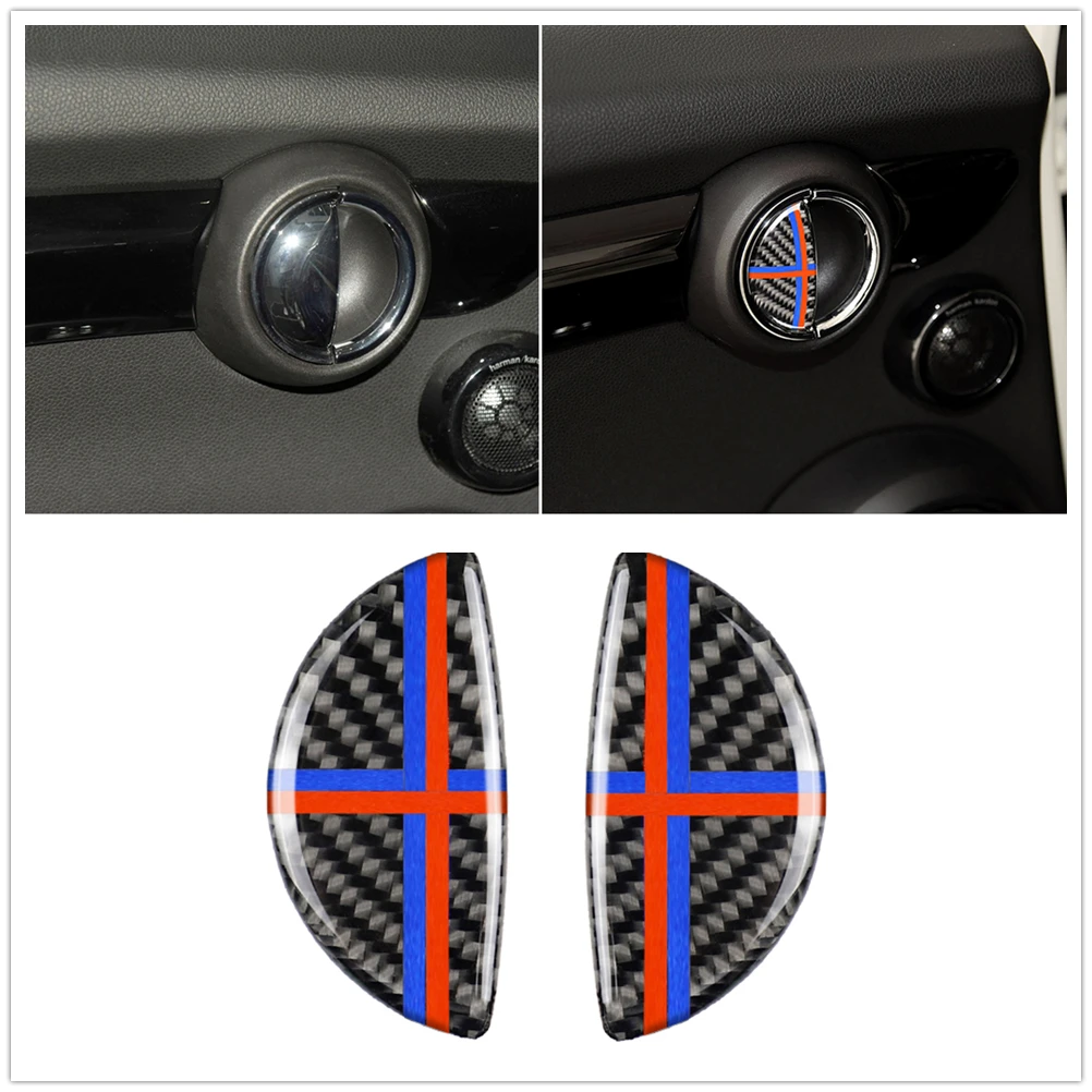 

2PCS Car Interior Door Handle Knob Key Switch Sticker Cover Trim For Mini Cooper R55 R56 R60 R61 F55 F56