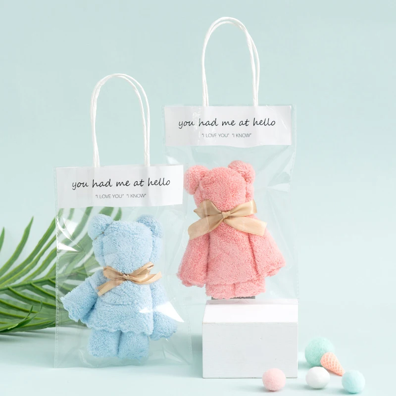 Коралловое бархатное полотенце в виде медведя для взрослых детей праздника