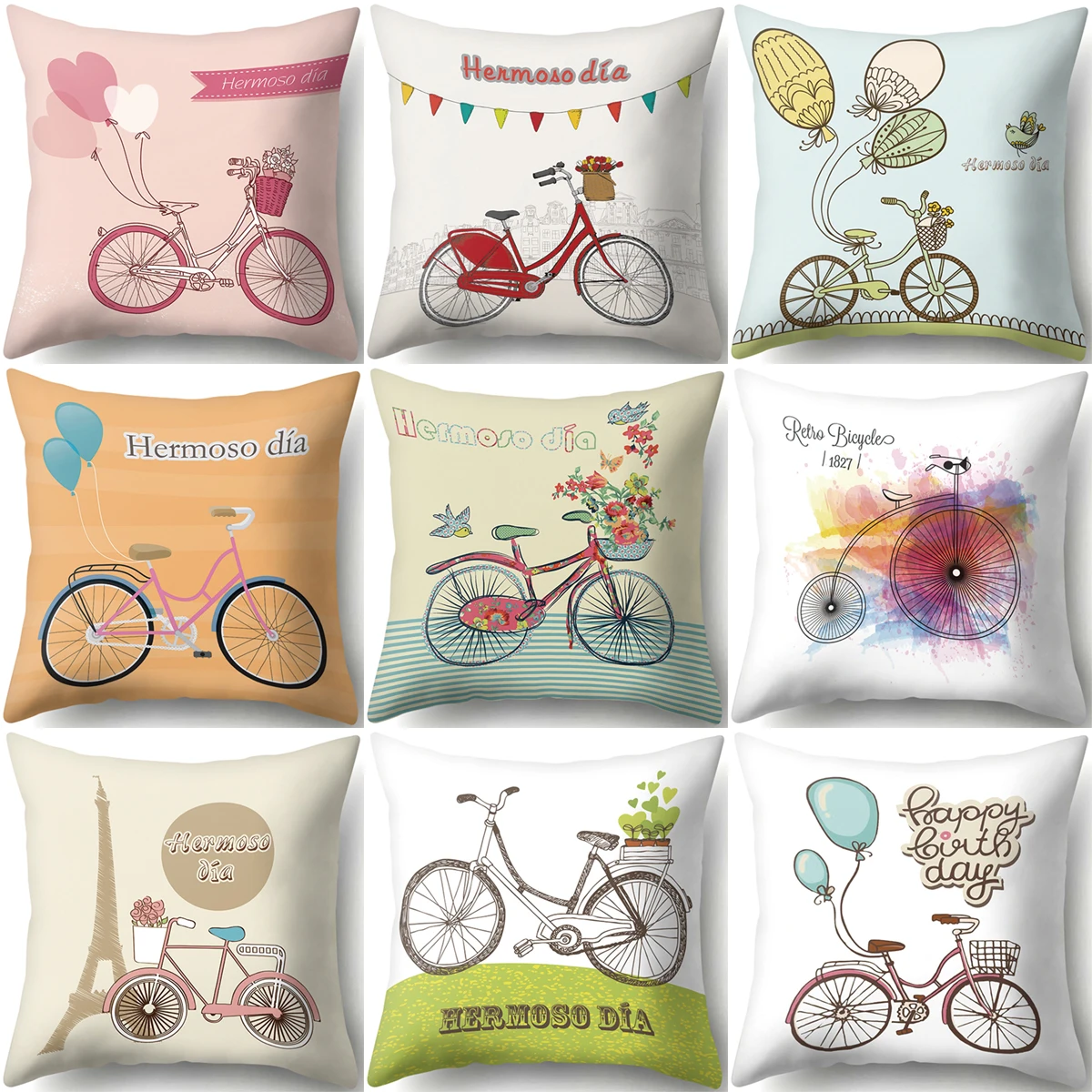 

Летняя креативная велосипедная Подушка ZHENHE с рисунком лимона, чехол для украшения дома, чехол для подушки, чехол для подушки, 18x18 дюймов