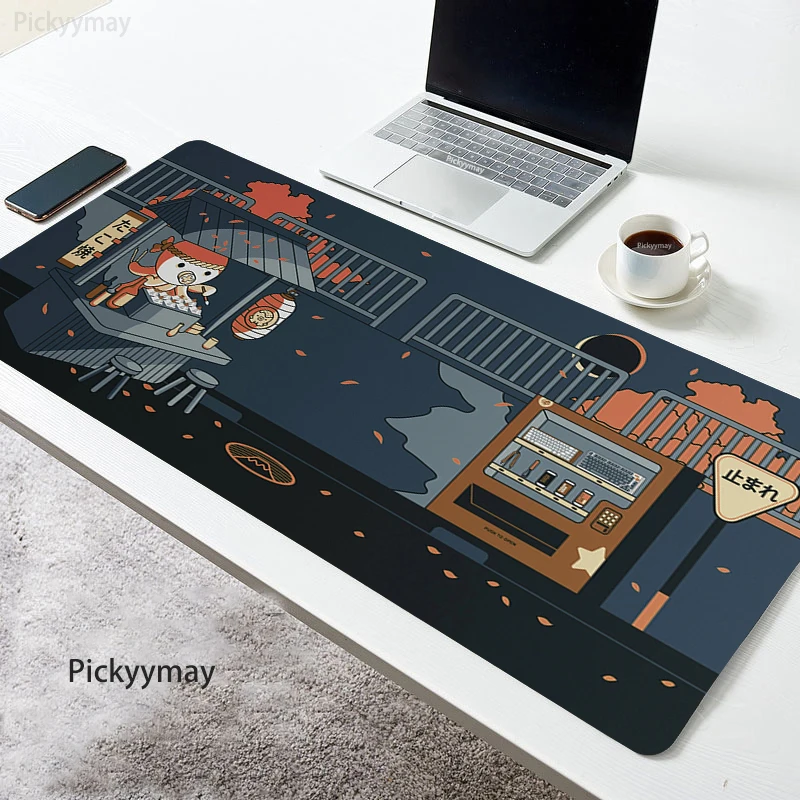 

90X40 Large Mouse Pad Deskmat Soft Gaming Mousepad Locking Edge Rugs XXL Office Cute Octopus Rubber Keyboard Mouse Mat Carpet