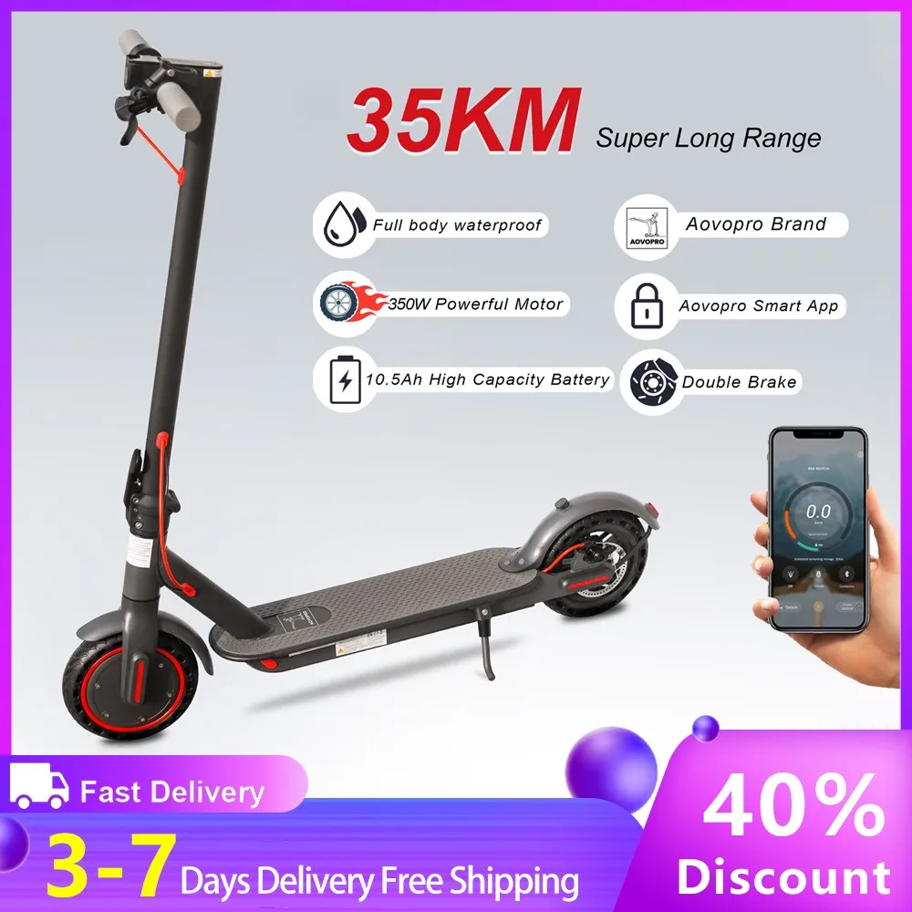 

New Upgraded Electric Scooter 350w 31km/h Adult App Smart Scooter Shock-absorbing Anti-skid Folding Electric Scooter