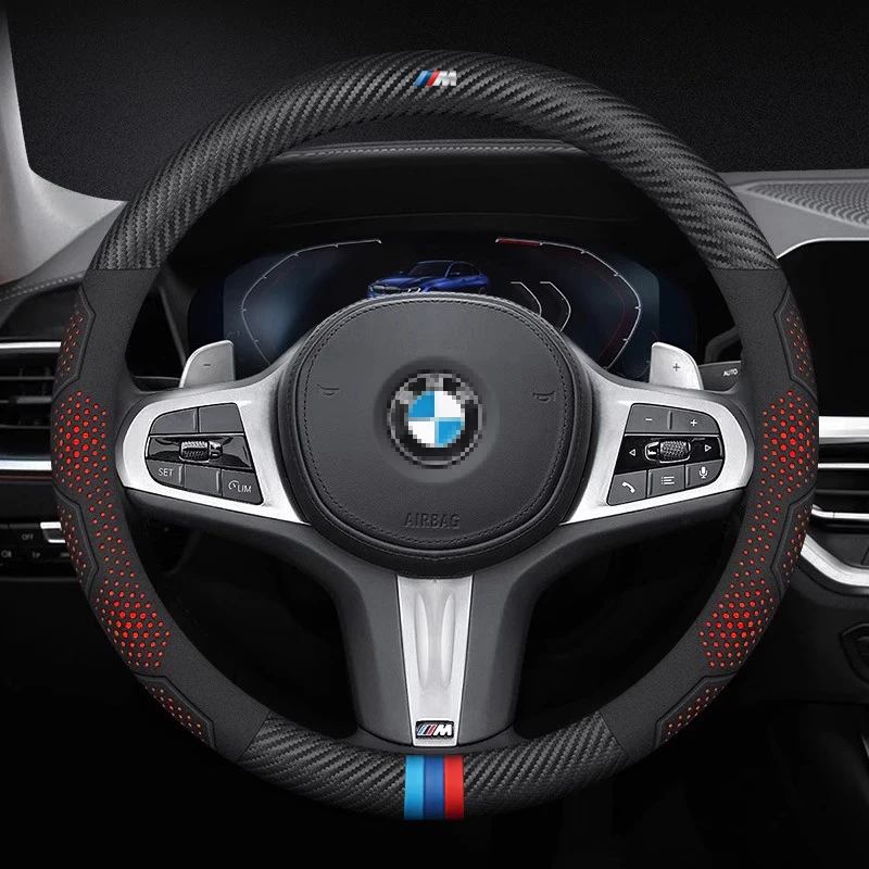 Фото Чехол на руль из карбона и кожи для BMW M E39 E46 E60 E70 E87 E90 F10 F15 F20 F25 F30 G05 G20 G30 X1 X3 X4 X5 X7 M2 M3 №2