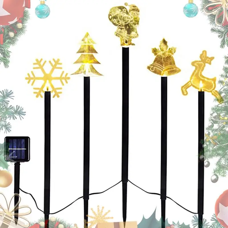 

Christmas Garden Stake Lights Christmas Elements Pathway Markers Lights With Stake Solar/Battery Operated Garden Stakes Walkway