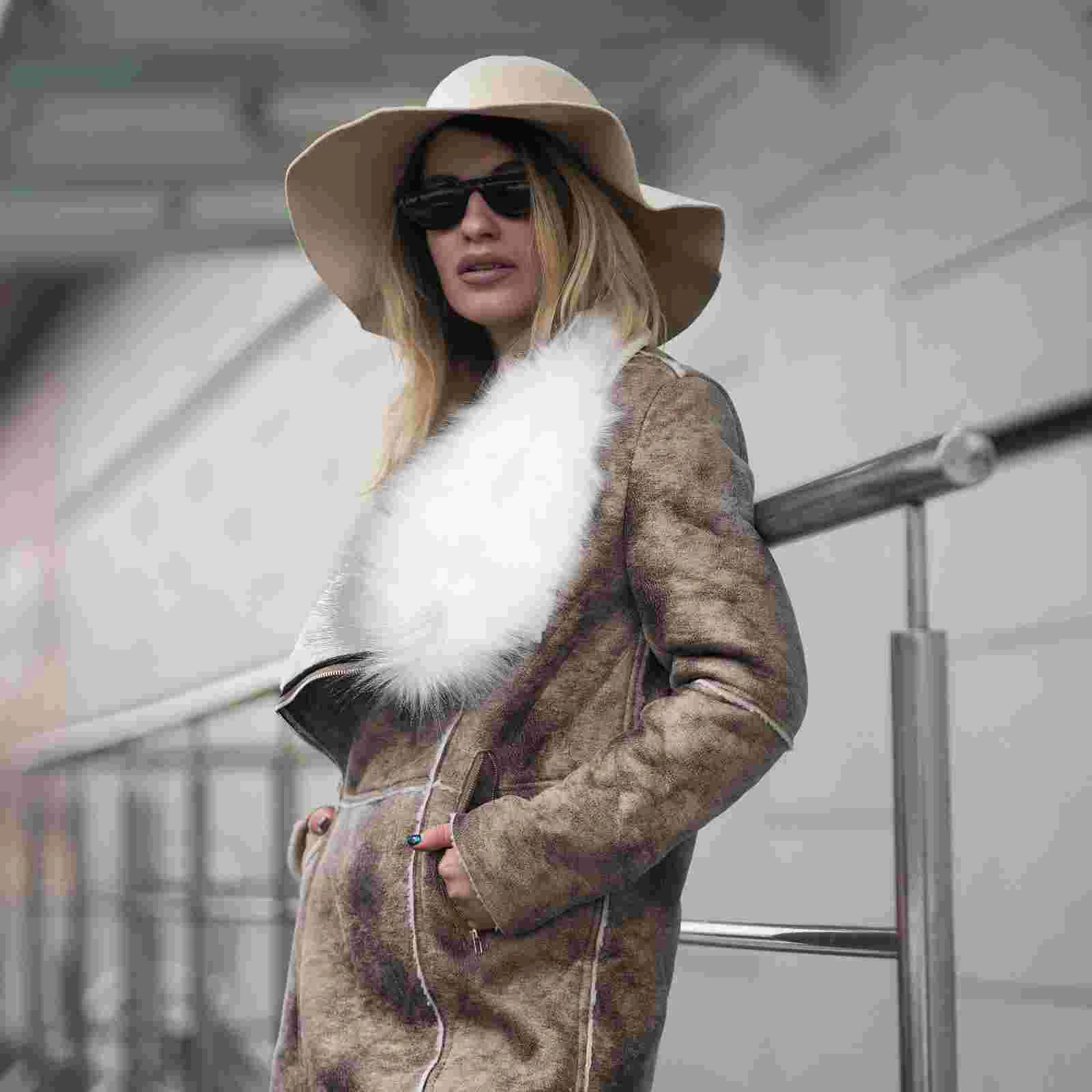 Шарф на плечо из искусственного ведьмера зимние шарфы для женщин сохраняющие