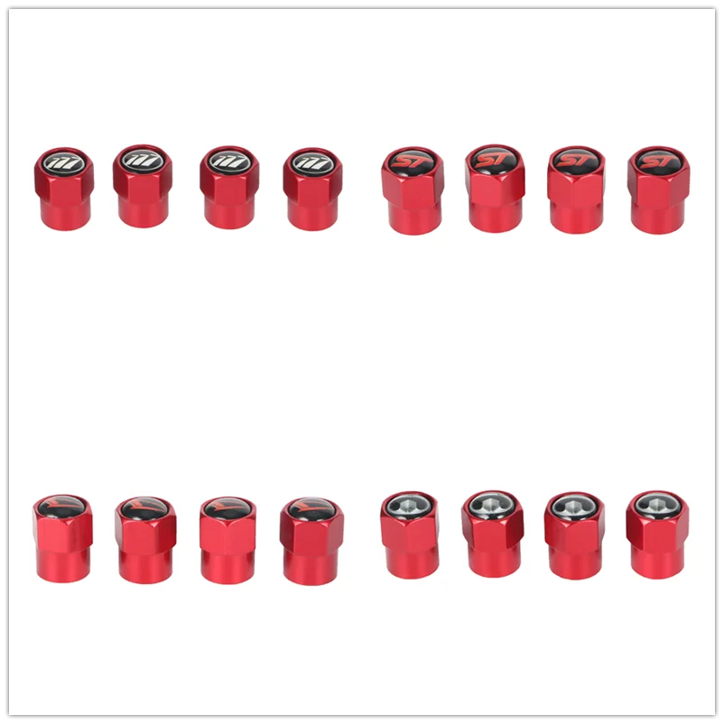 4 шт. красные Металлические колпачки для клапанов колесных шин чехол стержня Suzuki