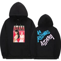 2022 new singer aitana ocana double sided print hoodie men women korean fashion hip hop sweatshirt long sleeves loose hoodies