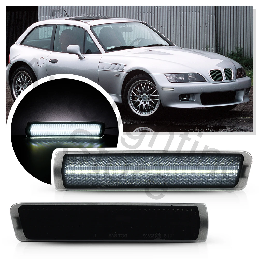 

2PCS LED Side Markers Fender Lamps Turn Signal Indicator Blinkers Light For BMW Z3 Roadste M coupe 1996-2002
