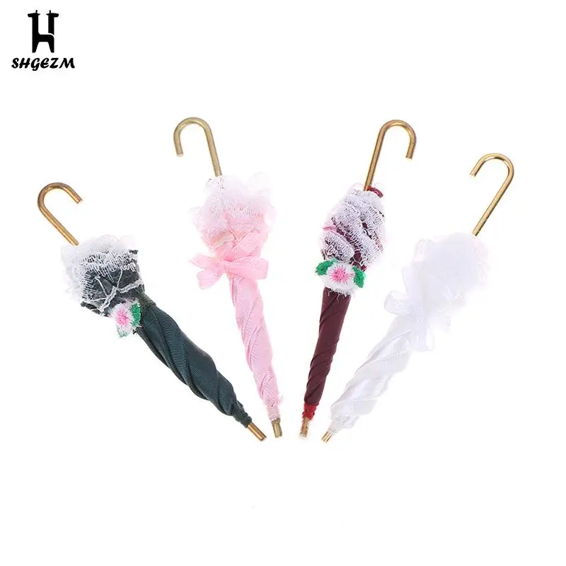 

Кружевной зонт для кукольного домика для девочек, Миниатюрный Королевский подарок, аксессуары для кукольного домика, украшение для дня рож...