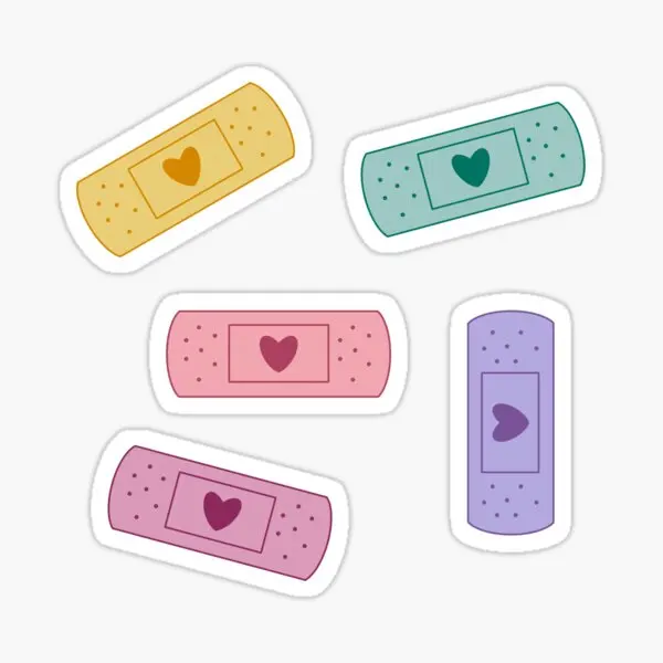 

Love Plaster Stickers Pack 5PCS Stickers for Window Home Decor Background Anime Water Bottles Laptop Wall Funny Kid Bumper
