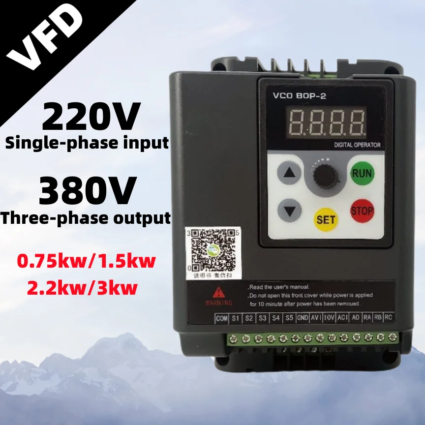 

VFD 2.2KW AC Input G1 220V TO Output G3 380V Variable Frequency Drive Inverter Variable Frequency Speed Controller SUSWE 290