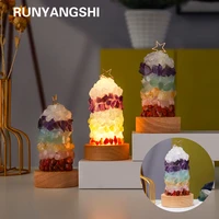 creative handmade natural colorful crystal gravels night light amethyst clear quartz cute christmas kids gift bedroom decoration