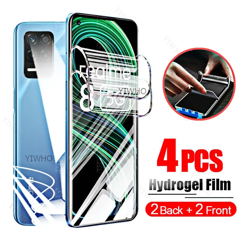 

4 шт., гидрогелевые Передние Защитные пленки для Realme 8 Pro