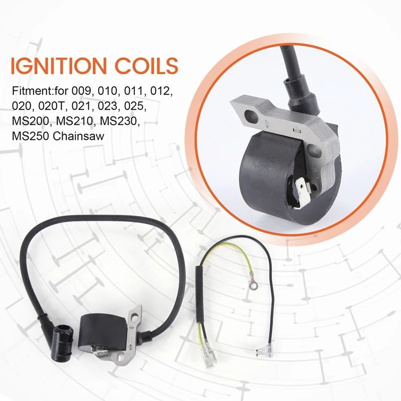 Высоковольтный модуль зажигания катушка для STIHL 009 010 011 012 020 021 023 025 MS200 MS210 MS250