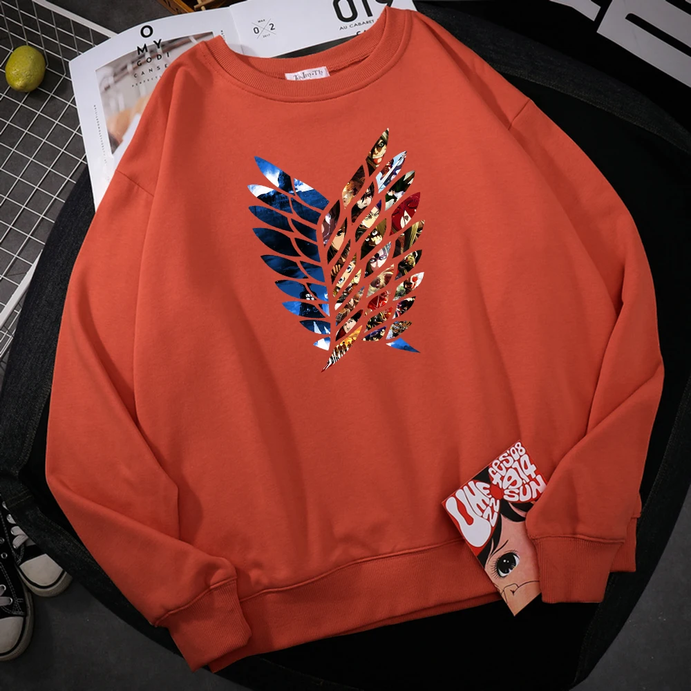 

Anime Attack On Titan Wings of Liberty Print Man Hoody Harajuku Comfortable Sweatshirt Fashion Soft Hooded Autumn Fleece Clothes