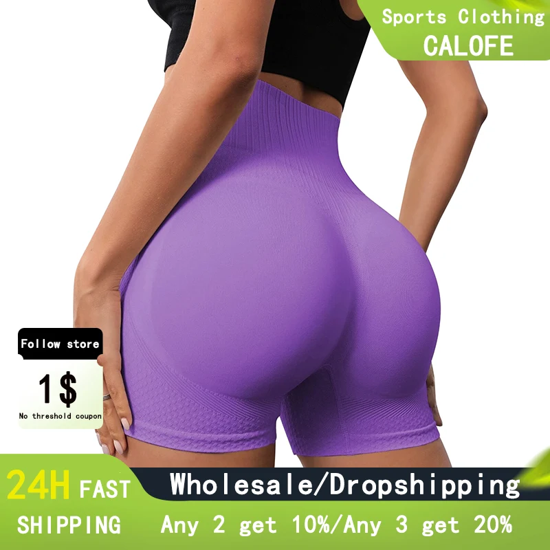 

CALOFE Women Shorts Sports Shorts For Women New Cycling Jogging Fitness High Waist Push Up Gym Shorts Leggings Yoga Clothing