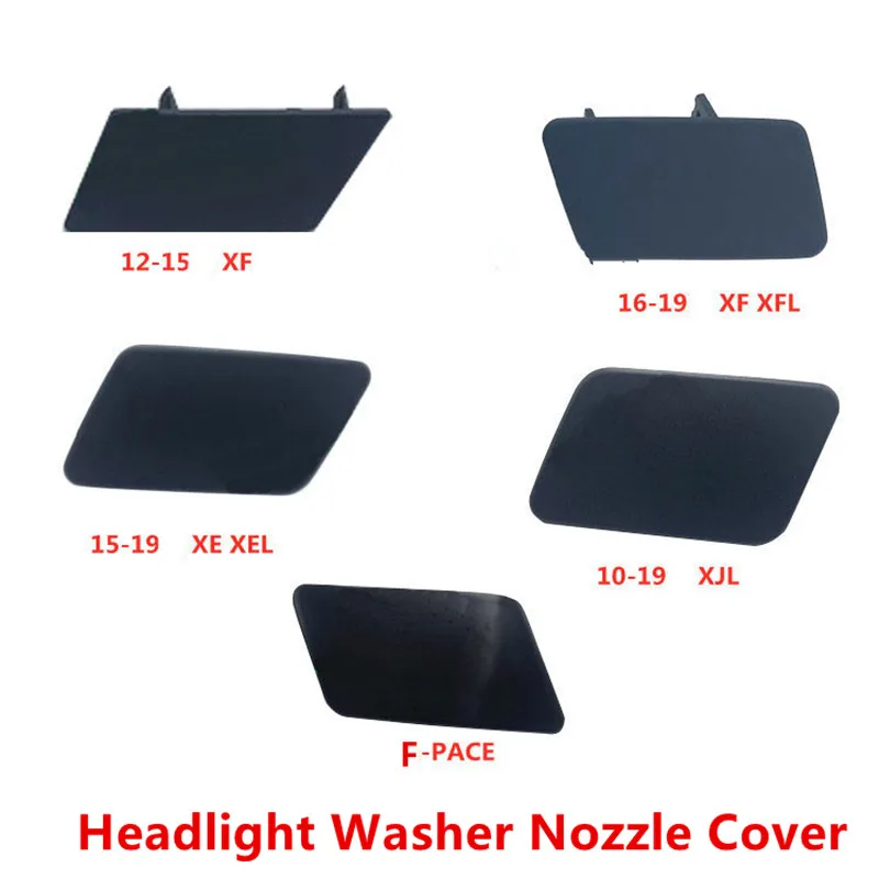 

Cafoucs Car Front Bumper Headlight Washer Nozzle Cover Cap Unpainted Color For Jaguar XF XFL XJL XE XEL F-PACE