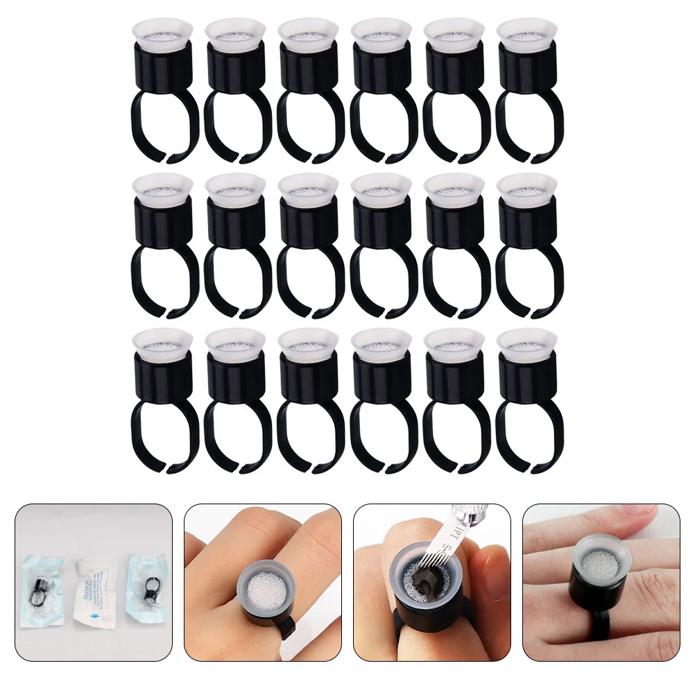 

Ring Glue Rings Cup Cups Lash Eyelash Pigment Finger Nail Makeup Ink Extensionart Lashes Fan Holder Microblading Container