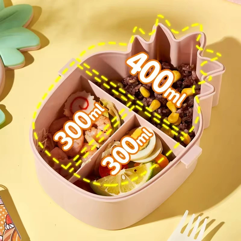 Симпатичный Ланч-бокс Bento С Портативным Подогревом И Подсветкой Для Детей.