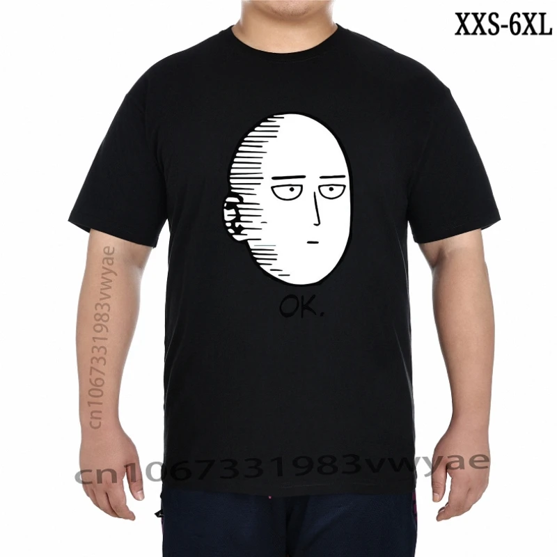 

One Punch Men Ok Saitama Oppai T Shirt Japanese Anime Manga Men Clothing Big Tall Tee Shirt XXS-6XL
