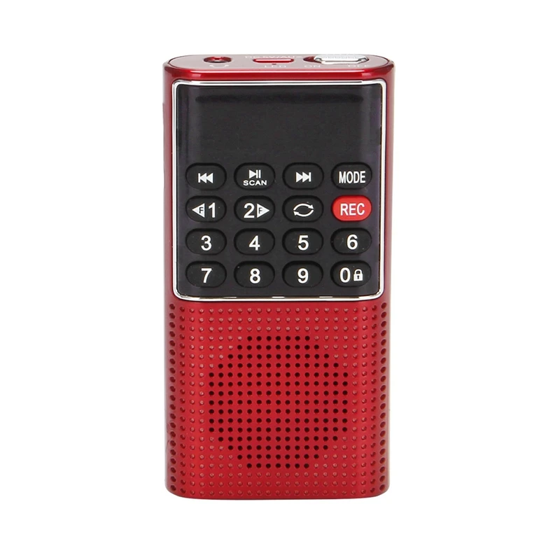 L-328 Mini Portable Pocket FM Auto Scan Radio Music Audio MP3 Player Outdoor Small Speaker With Voice Recorder