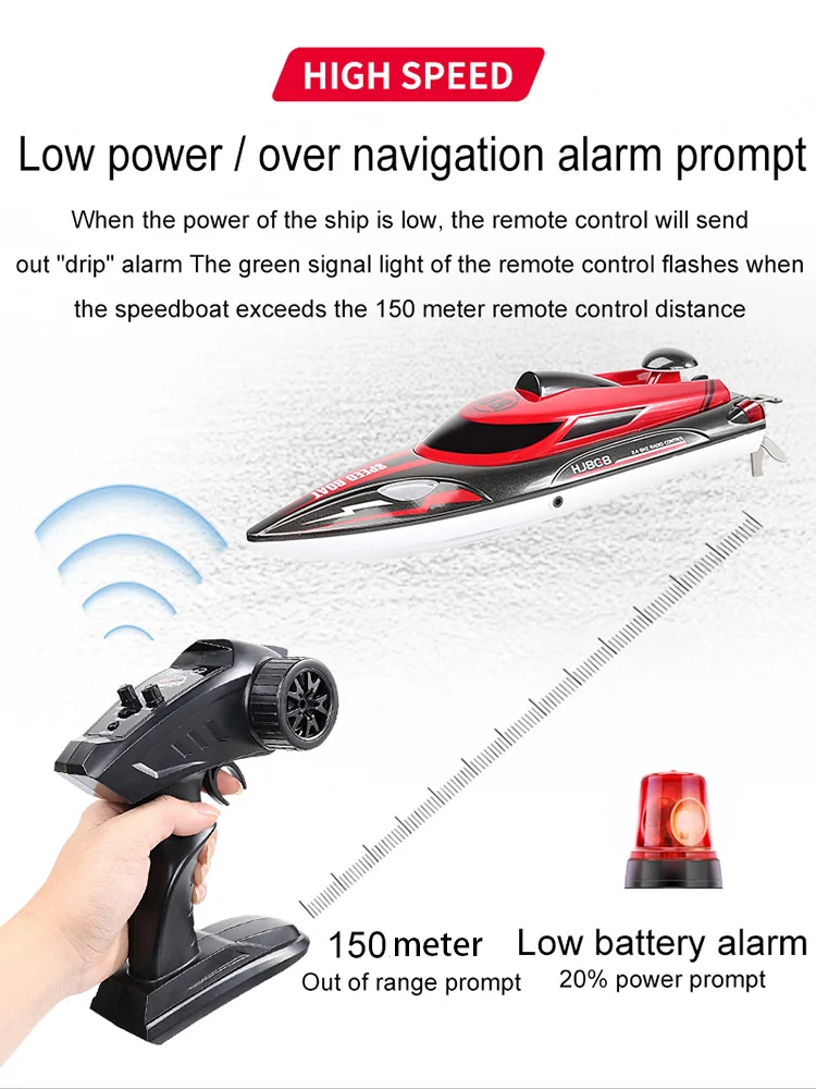 HJ808 RC Boat 2.4Ghz 25km/h High-Speed Remote Control Racing Ship Water Speed Boat Children Model Toy enlarge