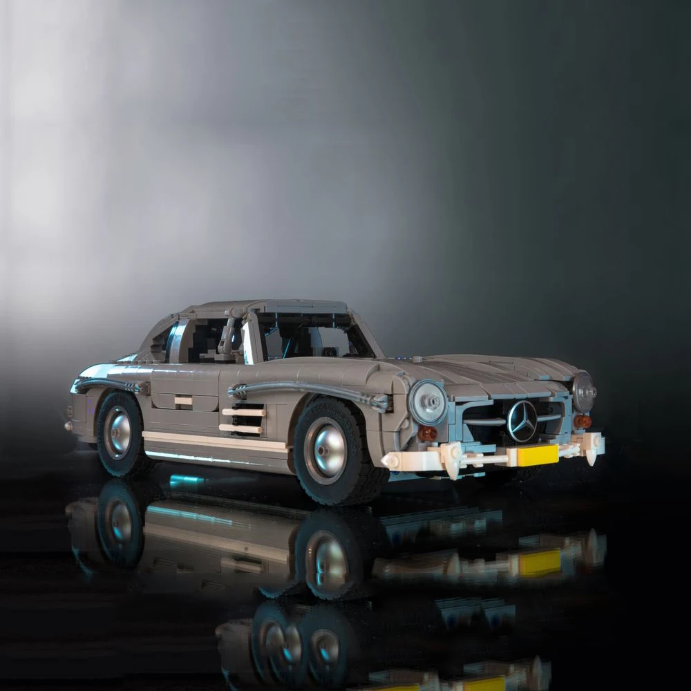 Классический ретро-автомобиль Gullwing Coupe, 1452 шт., 300SL, модель автомобиля MOC, набор кирпичей, креативная коллекция, строительные блоки, игрушка «сделай сам» для подарка