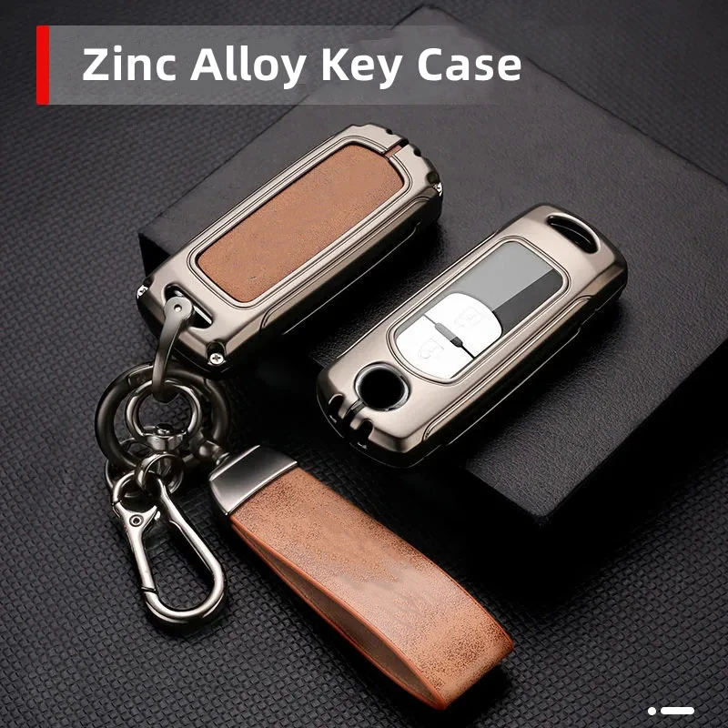 

Zinc Alloy Car Remote Key Case Cover For Mazda 2 3 6 Atenza Axela Demio CX-5 CX5 CX-3 CX7 CX-9 Key Bag Holder Shell Accessories