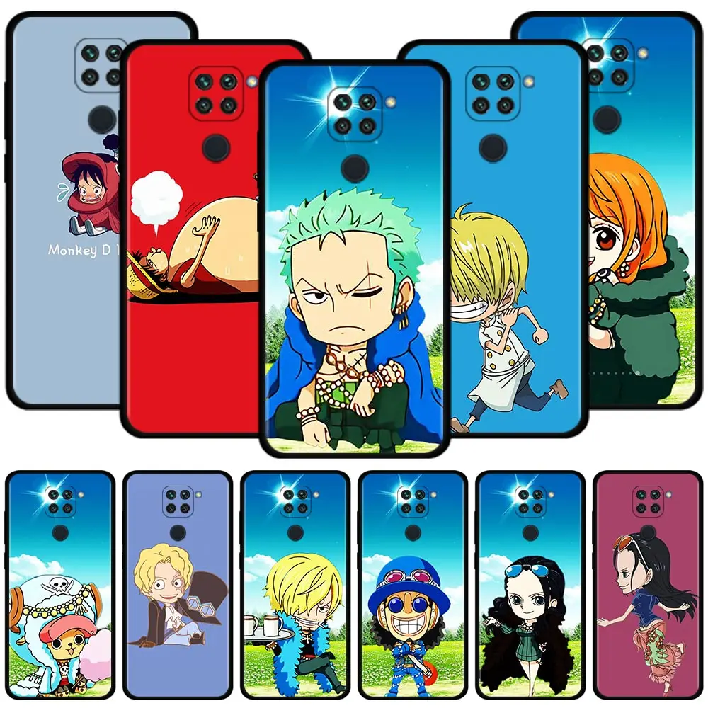 

Phone Case For Xiaomi Redmi K40 9 9a 9c 10 10c Note 8 10 11 Pro 9S 9T 9 8T 11S Capa One Piece zoro Luffy Robin Nami Tony Chopper