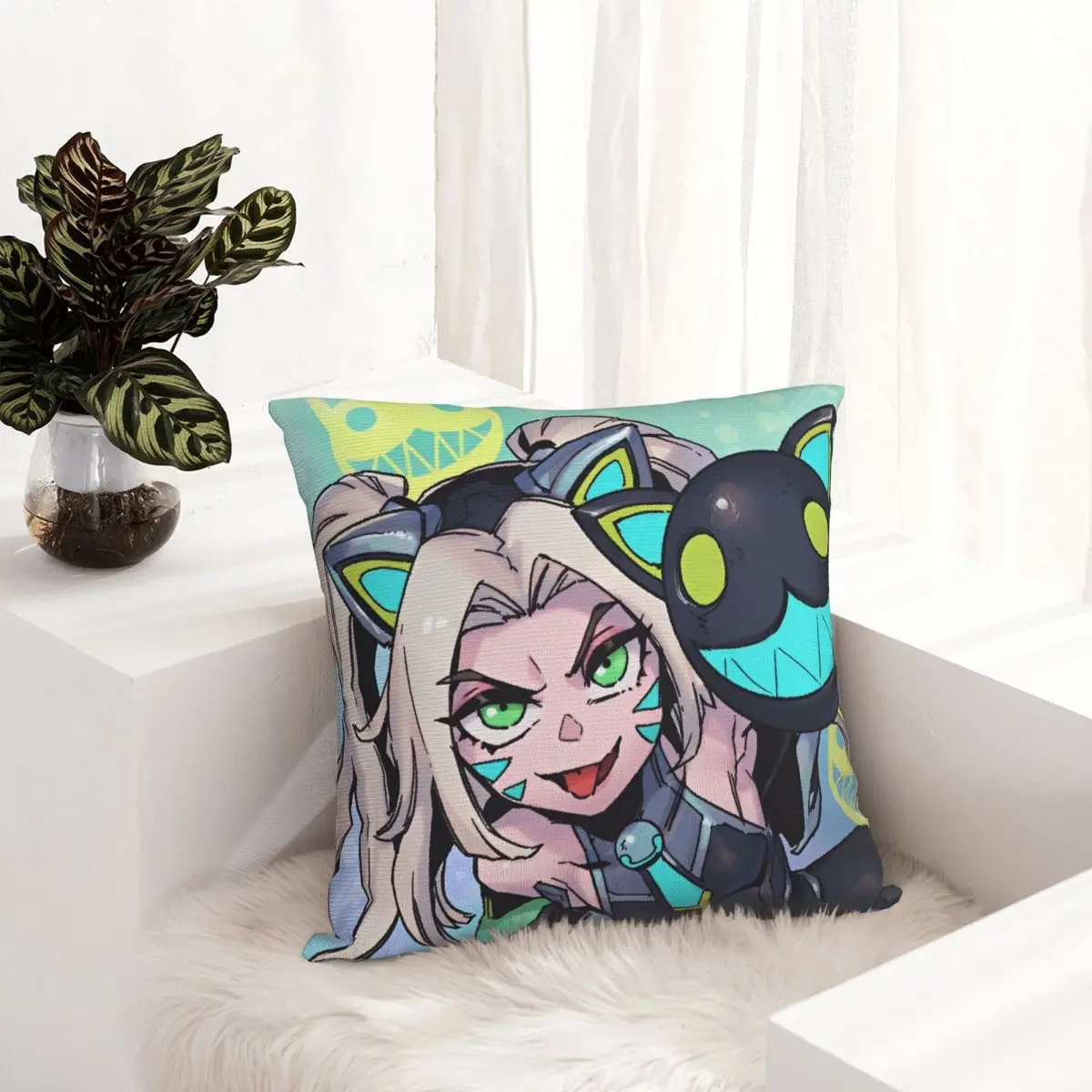 Prestige Battle Cat Jinx Square Pillow Case League Game Legends Cushion Covers Fashion Decorative Pillowcase for Home