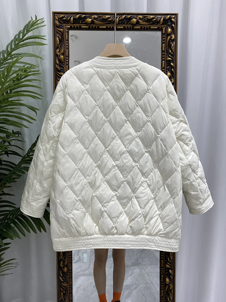 New Women Down Jacket Casual Style White Duck Long Down Jackets Autumn Winter Warm Coats And Parkas Female Outwear