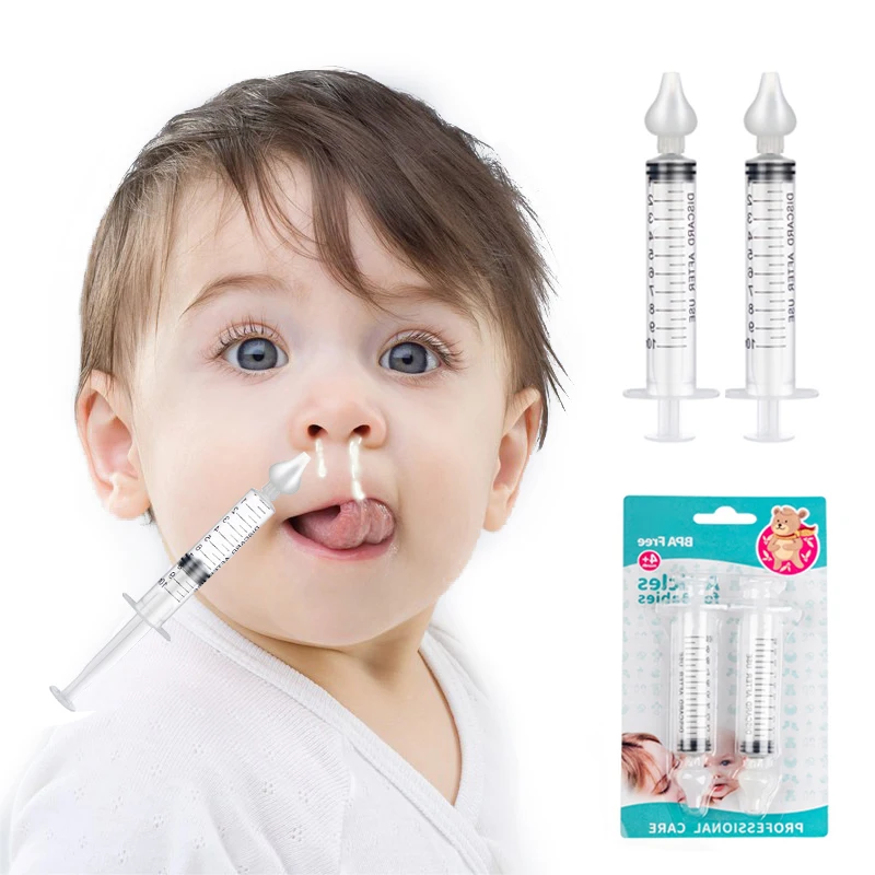 Baby Nose Clean Needle Tube Infant Baby Care Nasal Aspirator Cleaner 10ML Baby Rhinitis Nasal Washer