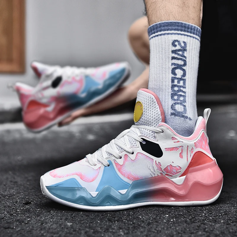 Fashion Pink Professional Basketball Shoes for Men Women Platform High Designer Sneakers High Quality Mens Trainers Baskets 2022
