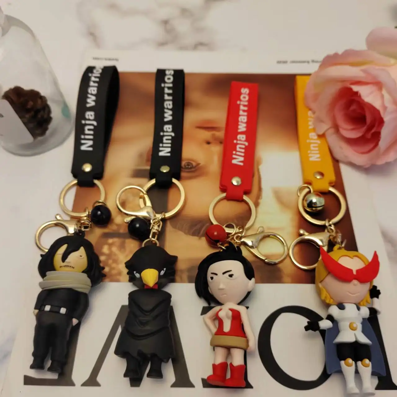 

Anime My Hero Academia Keychain Llaveros Porte Clé Key Chain Ring Keychains Women Jewelry Keyring Decoration Bag Charm Friends