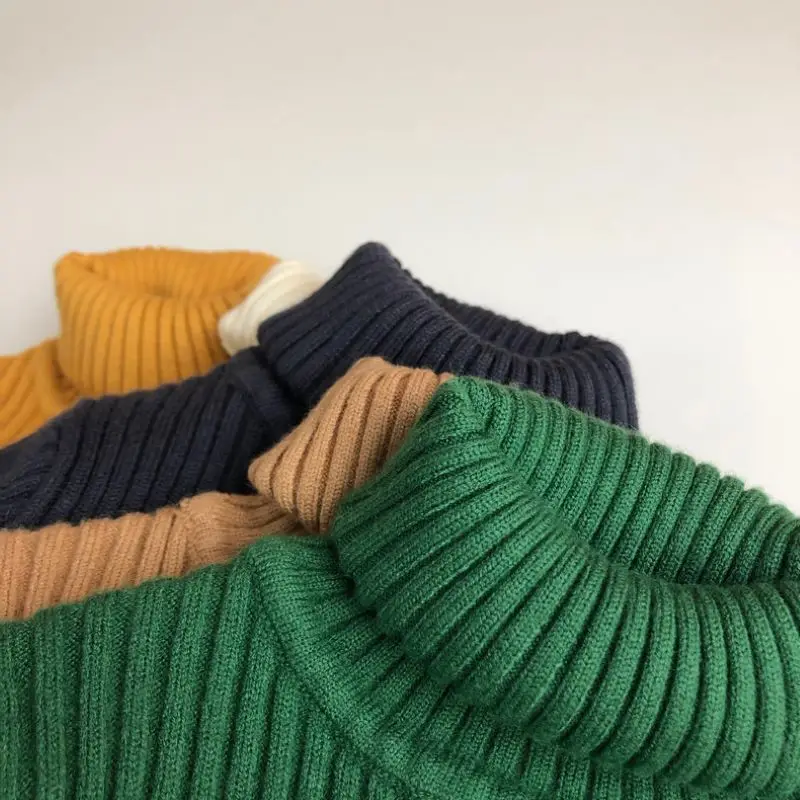 Осенне-зимние детские свитера Однотонный свитер для девочек детский пуловер