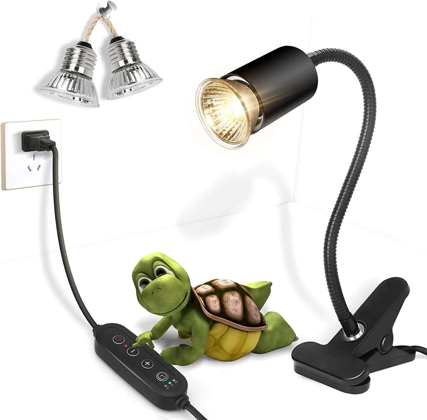 

Snake Habitat Spot Turtles, Heat And Reptile With Light Dimming, For Lamp, Heating Clamp Lights With Timing Lizard,