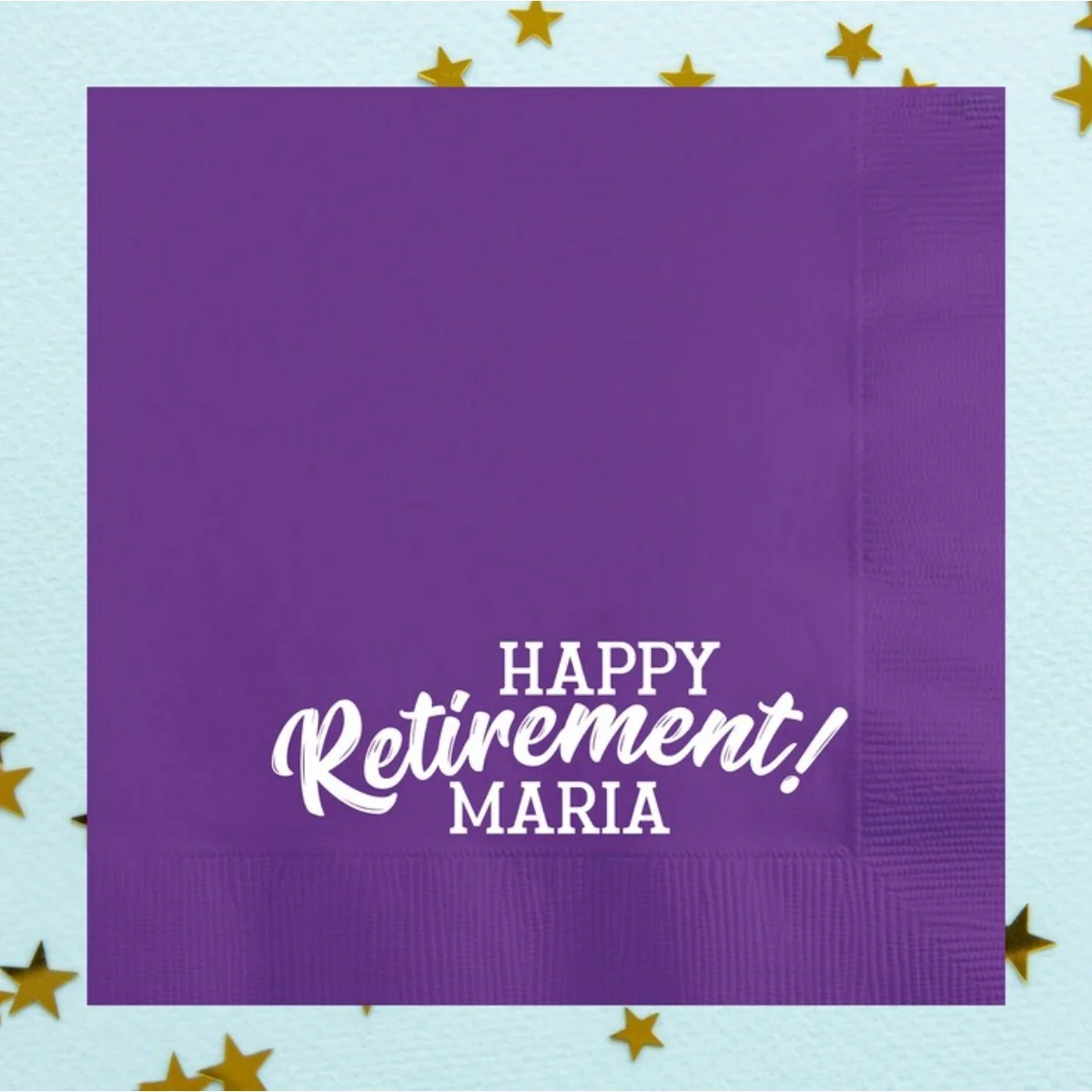 Коктейльные бумажные салфетки на заказ Happy Retirement украшения для вечеринок пенсию