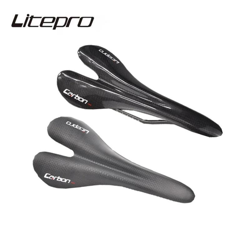 

Litepro Elite MTB Bike Mountain Carbon Fiber Seat Saddles Ultralight 90g Folding Bicycle Cushions