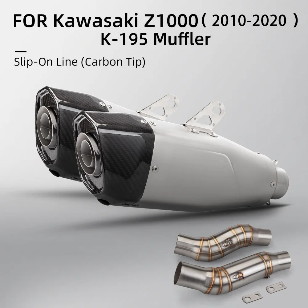 Фото Для Kawasaki Ninja1000 Z1000 Z1000SX 2010-2020: Спортивный глушитель-выхлоп (Slip-on) для мотоциклов, комплект для тюнинга №1