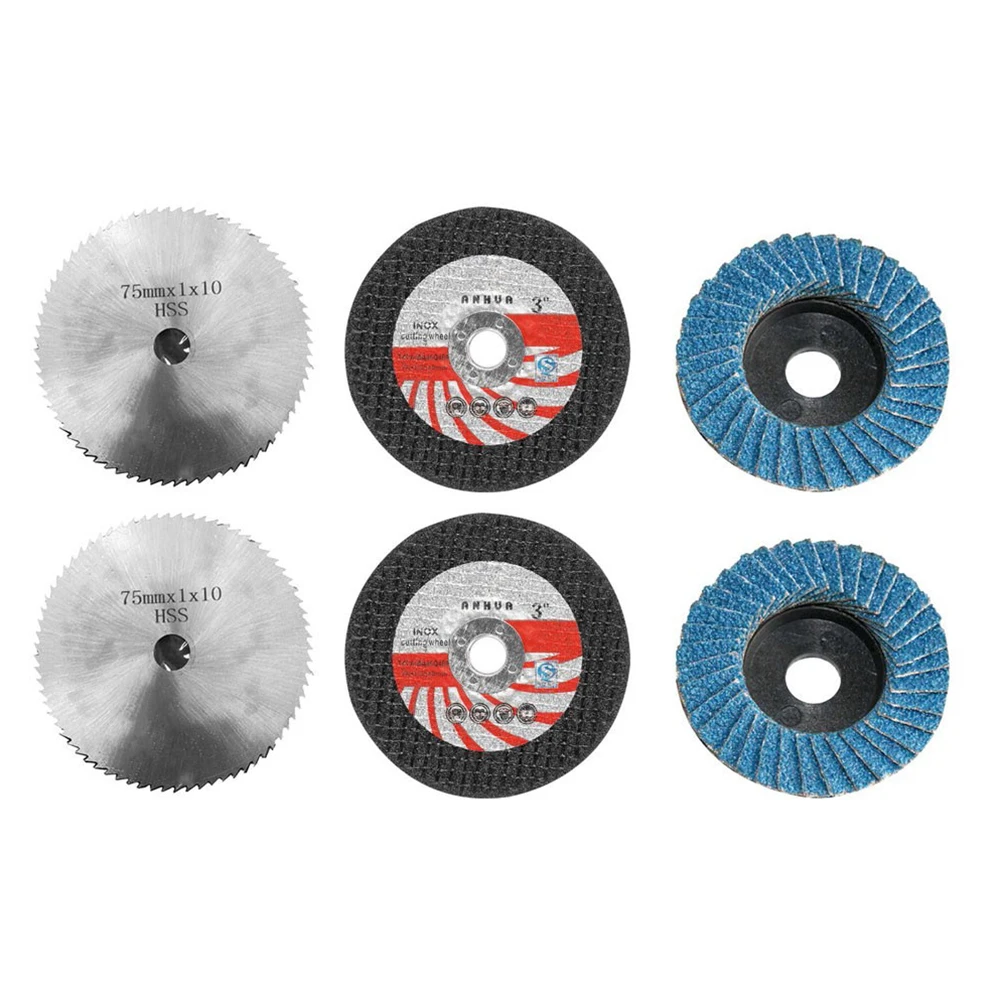 

Polishing Discs HSS Saw Blades 6pcs/Set 75mm Attachment Cutting Polishing Disc Diameter High Cutting Efficient