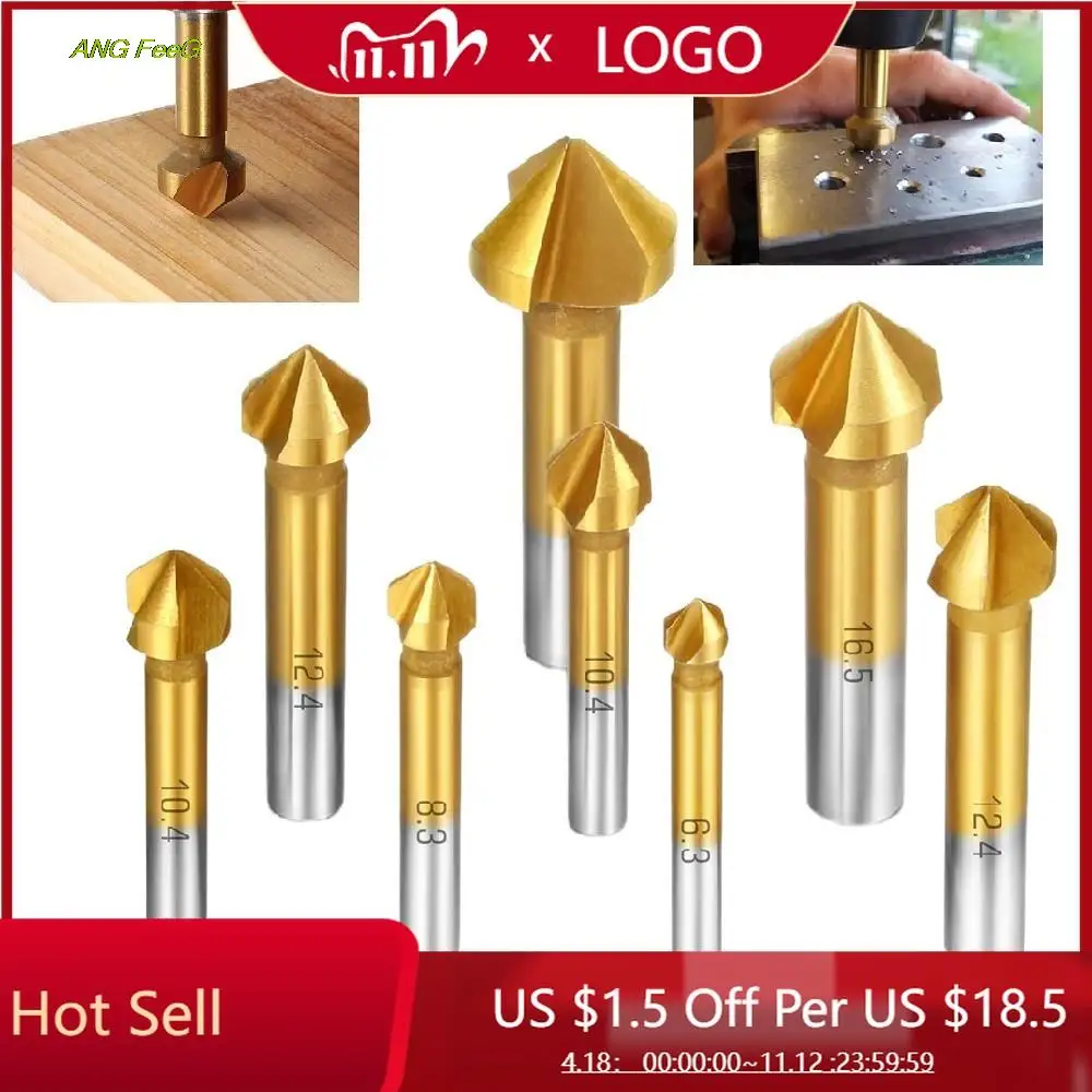 

8Pcs/Set Chamfer Cutter Drill Bits 90 Degree Countersink For Carban Steel