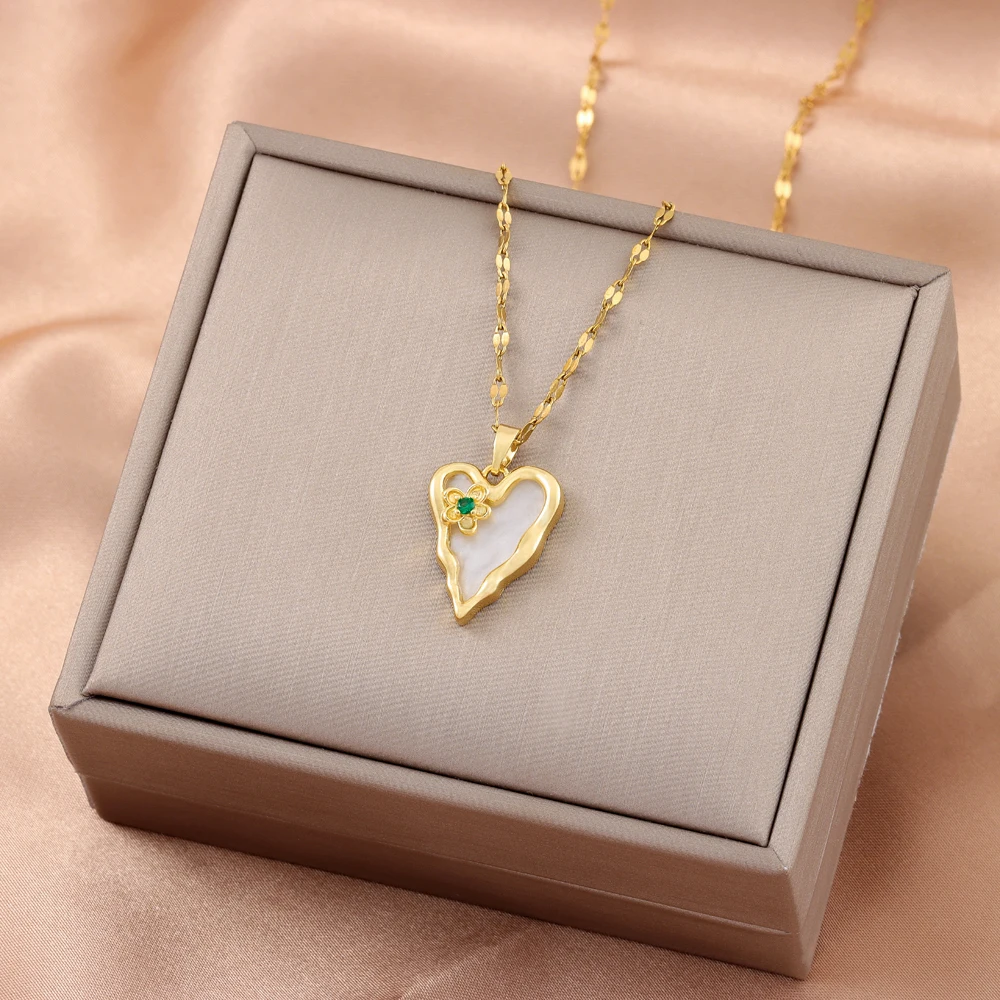 Модное ожерелье в форме сердца с подвеской для женщин модный аксессуар из