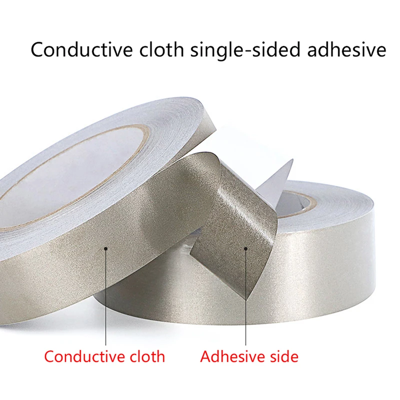 

1pc Conductive Fabric Cloth Tape 5mm~20mm Width 20 Meter Length Single-Sided Laptop Cellphone LCD EMI Shielding Adhesive Tape