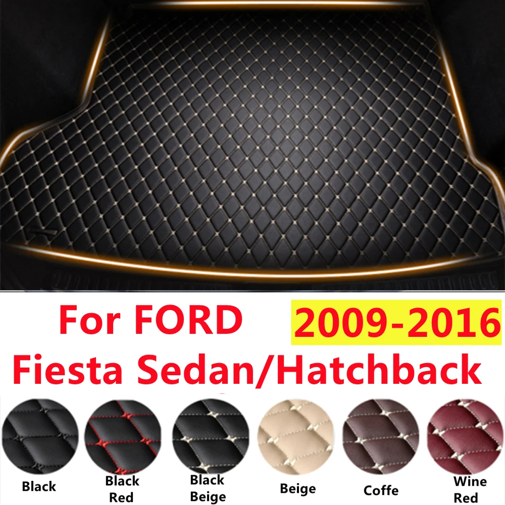 

SJ XPE Кожаный Автомобильный Коврик для багажника, подходит для FORD Fiesta 2009-2016, задний поднос для ботинок, авто лайнер, грузовой ковер, багажный коврик, аксессуары
