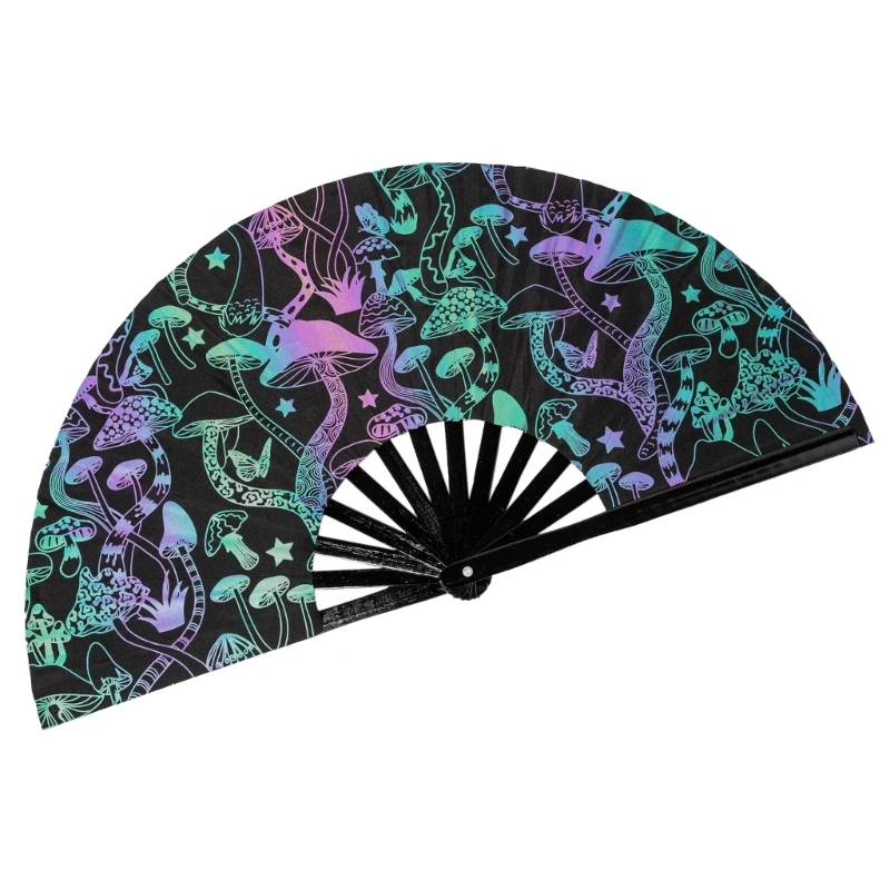 Светоотражающий складной веер идеально подходит для танцев и выступлений