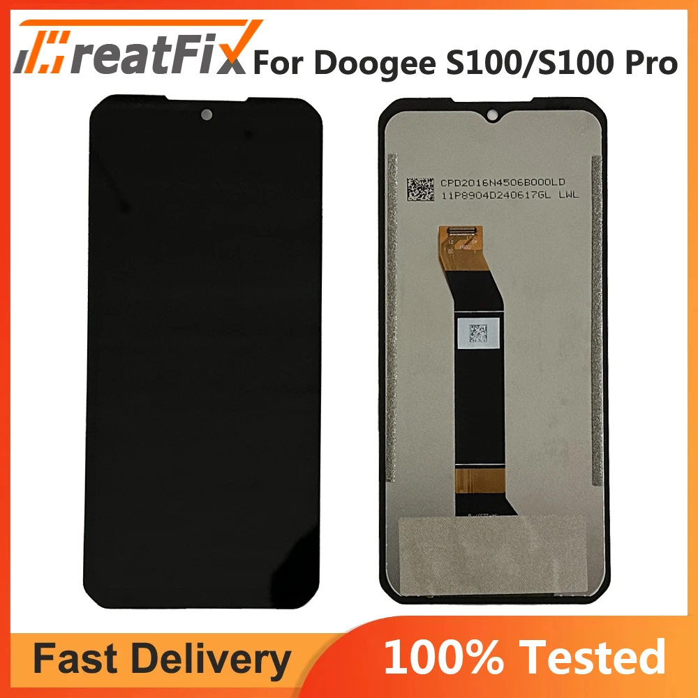 100% протестировано для DOOGEE S100 ЖК-дисплей + сенсорный экран в сборе оригинальная