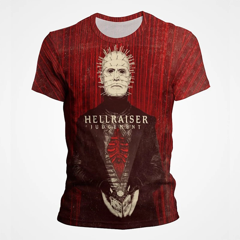

2022 New Short Sleeve Horror Movie Hellraiser 3D Print T shirt Streetwear Men Women Children Casual Fashion Style T-shirt